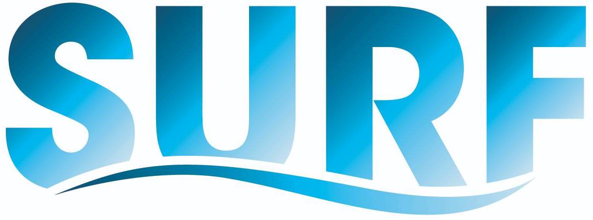 Surf logo on a white background.